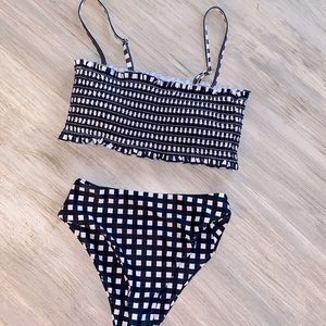 Smocked Gingham Bikini
